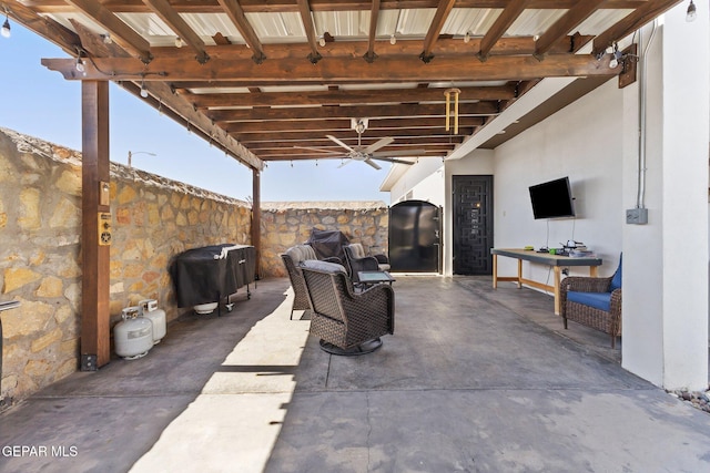 14821 Sunny Land Ave, El Paso, TX 79938 - view of patio / terrace with a grill