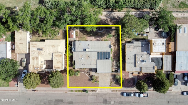 5536 Fernwood Cir, El Paso, TX 79932 - aerial overview of property's location featuring property boundaries highlighted