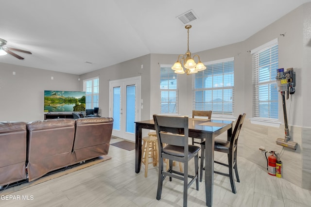 3165 Destiny Point Dr, El Paso, TX 79938 - dining room featuring a chandelier and a ceiling fan
