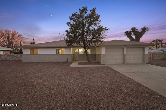 15081 Darrington Rd, Horizon City, TX 79928 - single story home featuring a garage, concrete driveway, and brick siding