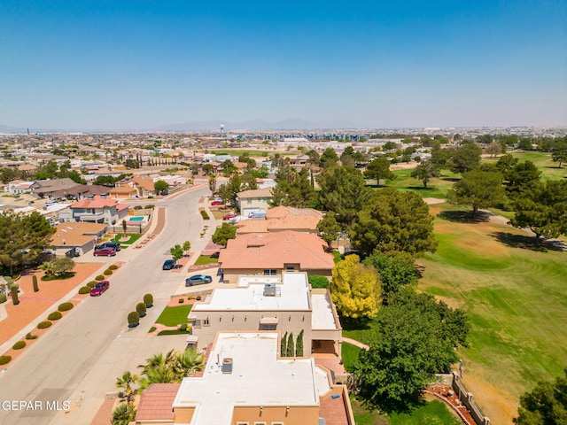 18986 Armington Dr, Horizon City, TX 79928 - aerial view of residential area with a mountainous background and a golf course