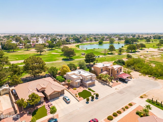 18986 Armington Dr, Horizon City, TX 79928 - aerial perspective of suburban area with a golf club and a large body of water