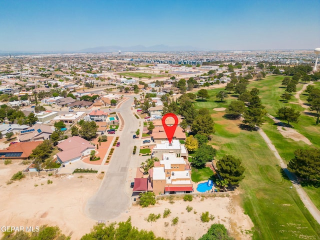 18986 Armington Dr, Horizon City, TX 79928 - aerial view of residential area with mountains and a golf club