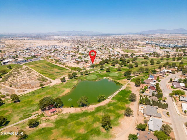 18986 Armington Dr, Horizon City, TX 79928 - aerial view of property's location featuring a water and mountain view and nearby suburban area