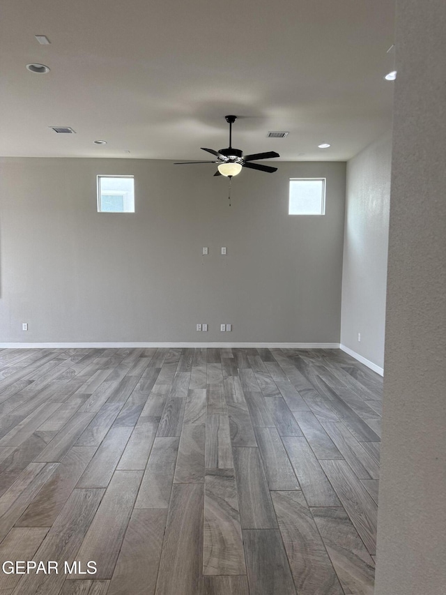 229 Epsom Dr, El Paso, TX 79928 - unfurnished room with ceiling fan, wood finished floors, and recessed lighting