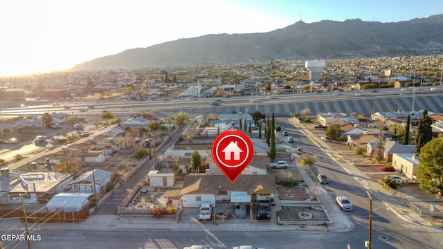 4330 Frankfort Ave, El Paso, TX 79903 - aerial perspective of suburban area with mountains