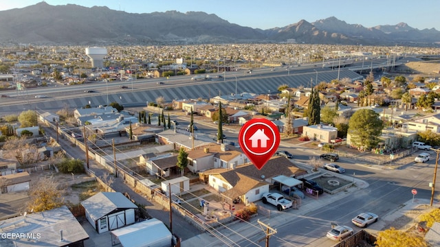 4330 Frankfort Ave, El Paso, TX 79903 - aerial view of residential area with a mountainous background