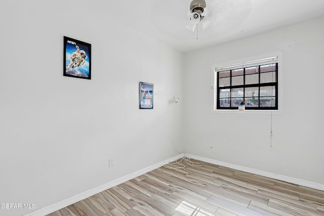 4330 Frankfort Ave, El Paso, TX 79903 - empty room featuring light wood-type flooring and ceiling fan