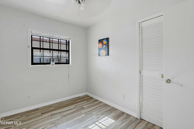 4330 Frankfort Ave, El Paso, TX 79903 - unfurnished bedroom featuring light wood-style floors and a closet