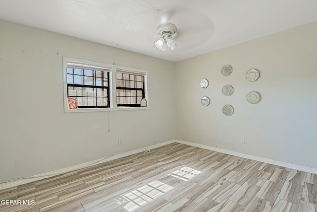 4330 Frankfort Ave, El Paso, TX 79903 - empty room with light wood-type flooring and ceiling fan