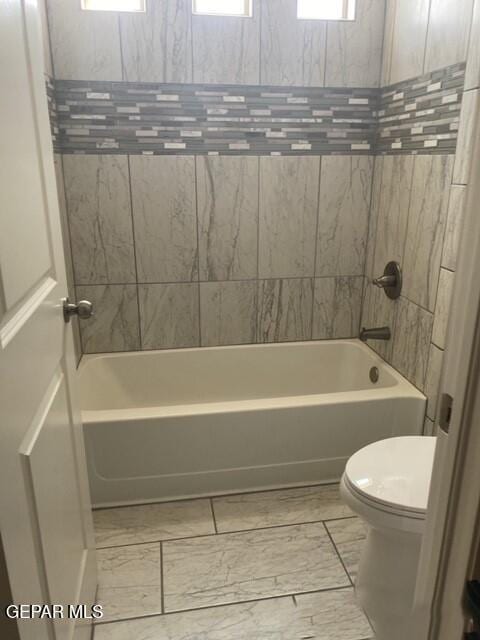 2813 Mike Price Dr, El Paso, TX 79938 - full bath featuring marble look tile flooring and bathing tub / shower combination