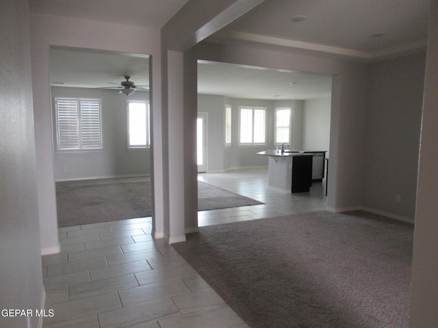 2813 Mike Price Dr, El Paso, TX 79938 - hallway with light tile patterned floors and baseboards