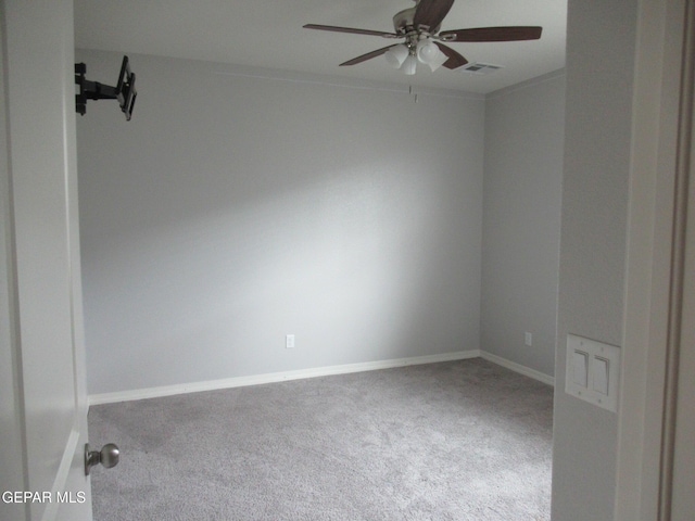 2813 Mike Price Dr, El Paso, TX 79938 - carpeted empty room featuring ceiling fan and baseboards