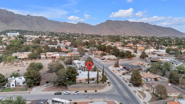 1349 Belvidere St, El Paso, TX 79912 - aerial view of residential area featuring mountains