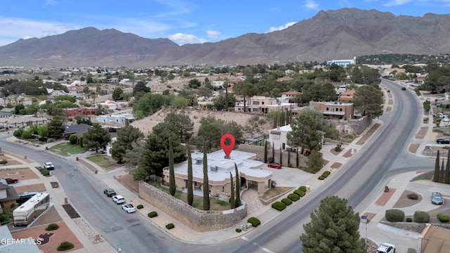 1349 Belvidere St, El Paso, TX 79912 - aerial view of residential area featuring a mountainous background