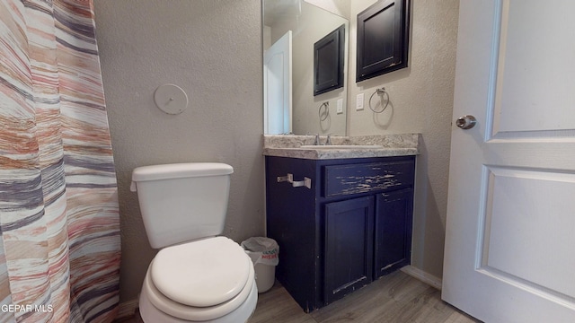 14661 Holly Blue Ave, Horizon City, TX 79928 - full bath with wood finished floors, vanity, and a textured wall