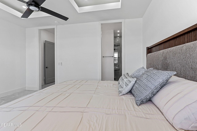6325 Camino Pinon, El Paso, TX 79932 - bedroom with ceiling fan and baseboards