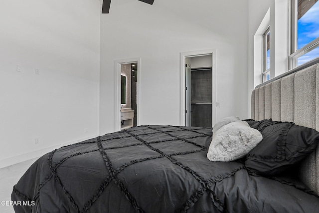 6325 Camino Pinon, El Paso, TX 79932 - bedroom featuring a towering ceiling