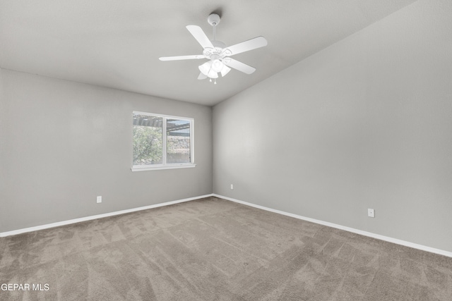 7029 Copper Canyon Dr, El Paso, TX 79934 - empty room with carpet flooring, lofted ceiling, and ceiling fan