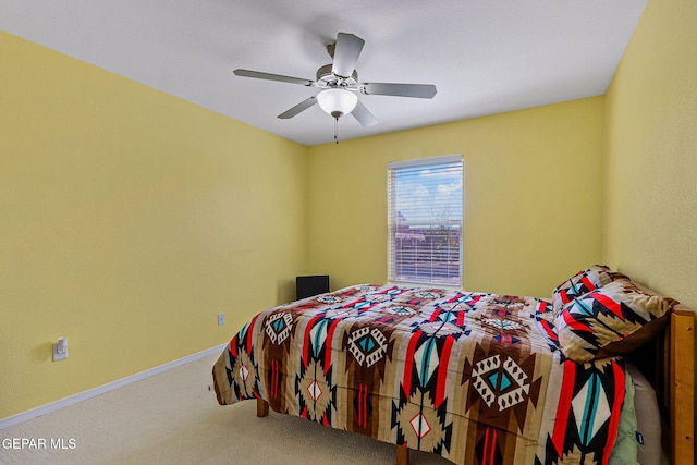 11652 Ochre Bluff Ln, El Paso, TX 79934 - carpeted bedroom featuring baseboards and a ceiling fan