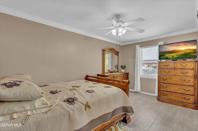 981 Vereda Del Valle Ave, El Paso, TX 79932 - bedroom with crown molding and ceiling fan