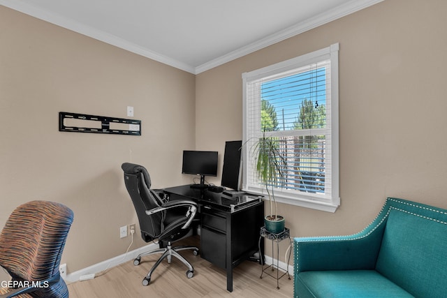 981 Vereda Del Valle Ave, El Paso, TX 79932 - office with wood finished floors and crown molding