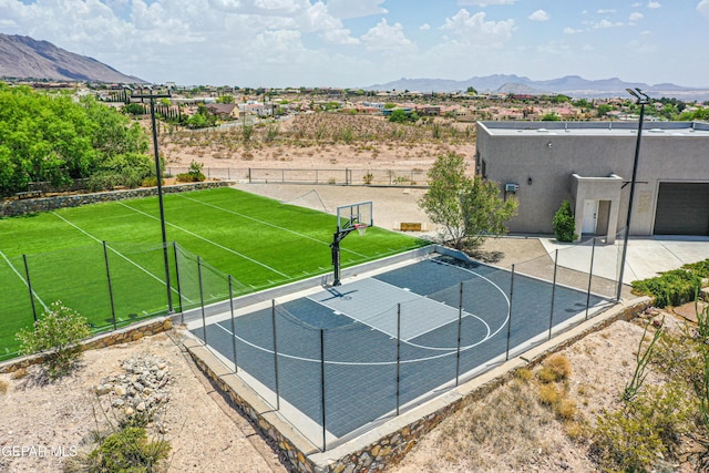 1348 Franklin Wind Place, El Paso, TX 79912 - view of sport court with community basketball court and a mountain view