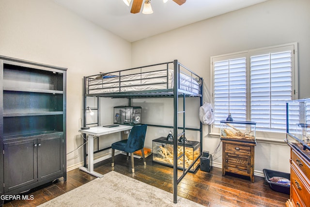 1348 Franklin Wind Place, El Paso, TX 79912 - bedroom with hardwood / wood-style flooring and an office area