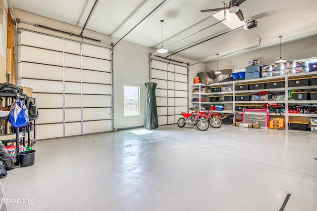 1348 Franklin Wind Place, El Paso, TX 79912 - garage with ceiling fan