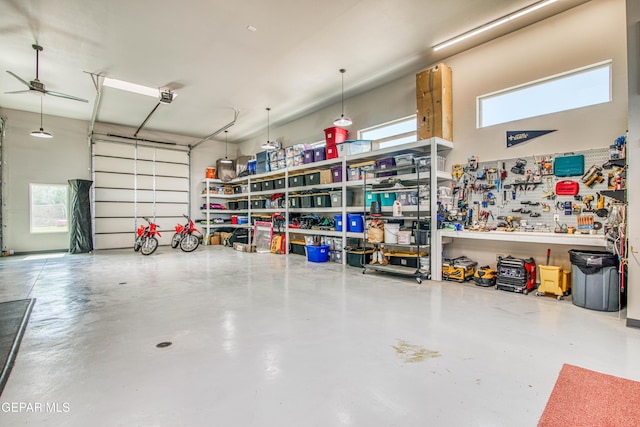 1348 Franklin Wind Place, El Paso, TX 79912 - garage with ceiling fan
