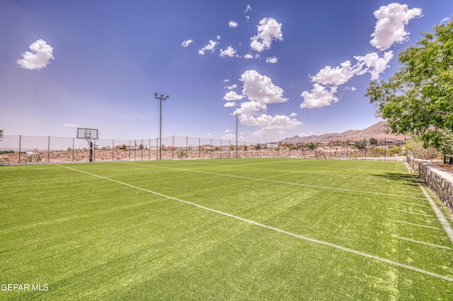 1348 Franklin Wind Place, El Paso, TX 79912 - view of tennis court featuring an area for sports and a mountain view