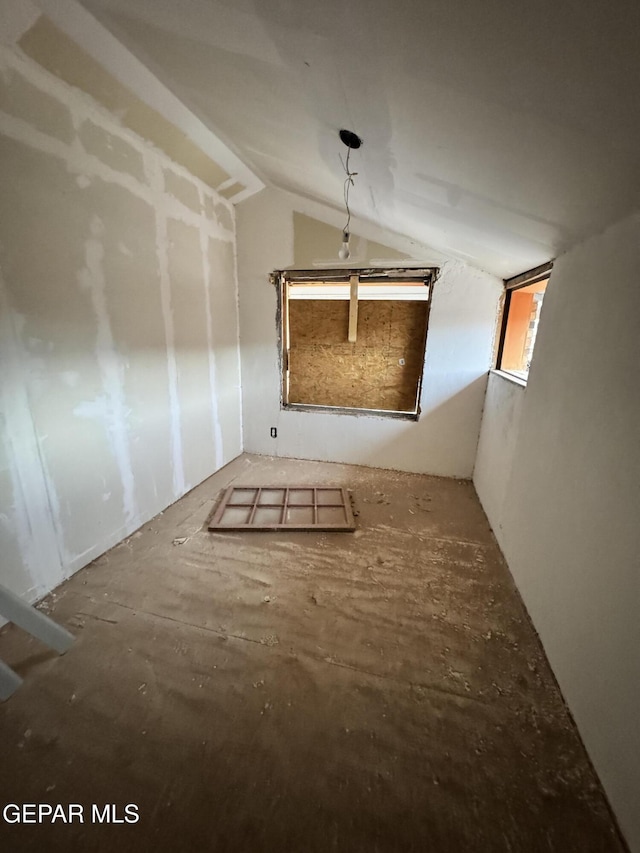 3726 Leavell Ave, El Paso, TX 79904 - unfurnished dining area featuring vaulted ceiling