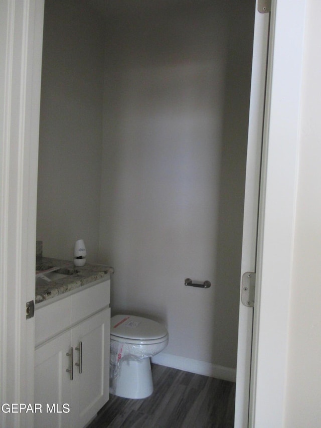 205 Staffs Way, El Paso, TX 79928 - half bath with vanity and wood finished floors
