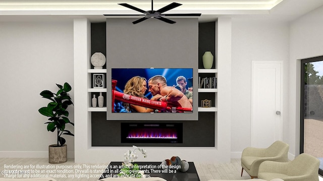 7376 Cimarron Rim Dr, El Paso, TX 79911 - detailed view of wood finished floors and a ceiling fan
