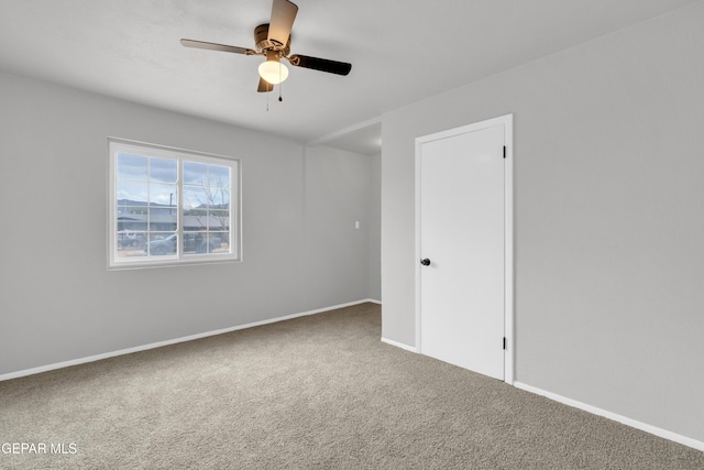 8936 Mount Rushmore Ln, El Paso, TX 79904 - carpeted spare room featuring ceiling fan and baseboards