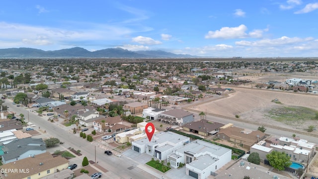 11345 Patricia Ave, El Paso, TX 79936 - aerial perspective of suburban area featuring a mountain backdrop