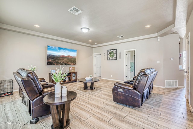 12616 Blazing Star Dr, El Paso, TX 79928 - living room featuring wood finish floors and recessed lighting