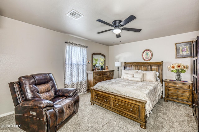 12616 Blazing Star Dr, El Paso, TX 79928 - bedroom featuring light colored carpet and a ceiling fan