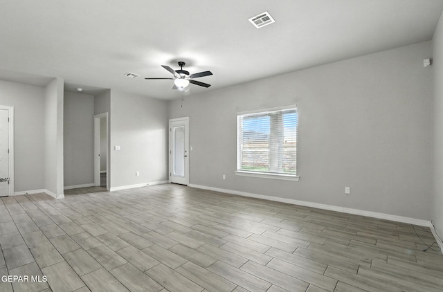 625 Paseo Dulce Ave, El Paso, TX 79928 - unfurnished living room with a ceiling fan and light wood-style flooring