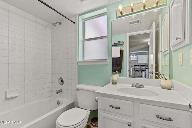 12232 Tierra Rosa Way, El Paso, TX 79938 - full bath with vanity, shower / washtub combination, and a textured ceiling
