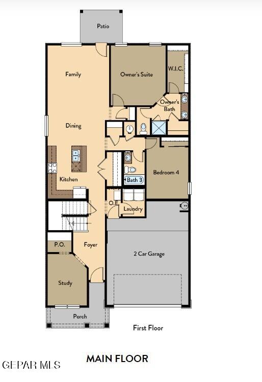13973 Summer Hail Ave, El Paso, TX 79928 - view of home floor plan