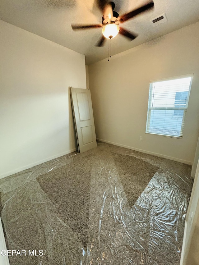 812 Acton St, El Paso, TX 79928 - empty room with ceiling fan and a textured ceiling
