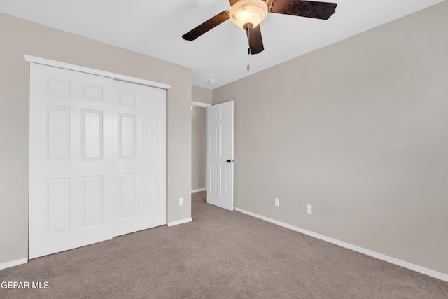 10925 Ray Mena Ln, El Paso, TX 79934 - unfurnished bedroom featuring carpet flooring, a closet, and a ceiling fan
