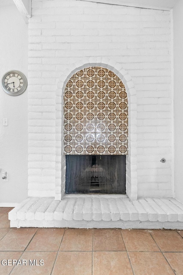 10636 Palomino St, El Paso, TX 79924 - detailed view of a brick fireplace