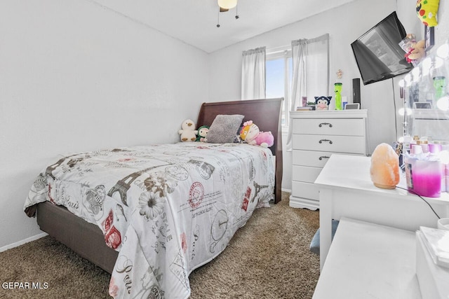 10636 Palomino St, El Paso, TX 79924 - carpeted bedroom featuring baseboards and a ceiling fan