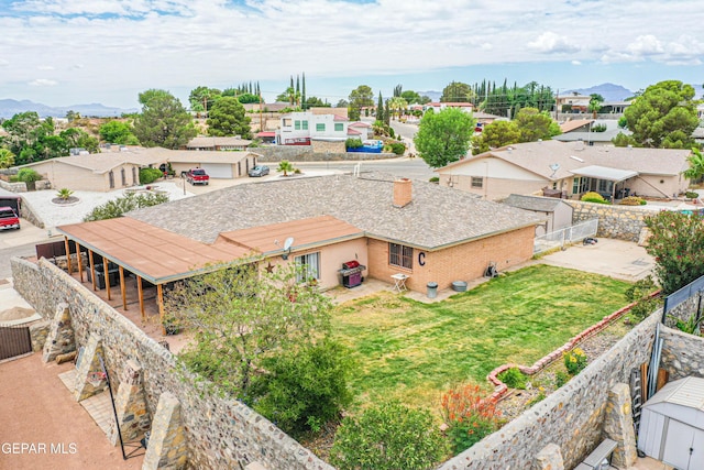 10705 Vista Alegre Dr, El Paso, TX 79935 - aerial perspective of suburban area with a mountain backdrop