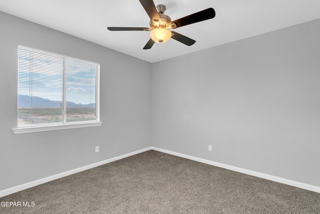 6913 Jericho Tree Dr, El Paso, TX 79934 - carpeted spare room featuring a ceiling fan and baseboards