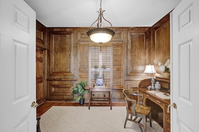 5315 Montoya Dr, El Paso, TX 79932 - home office featuring wood walls and wood finished floors