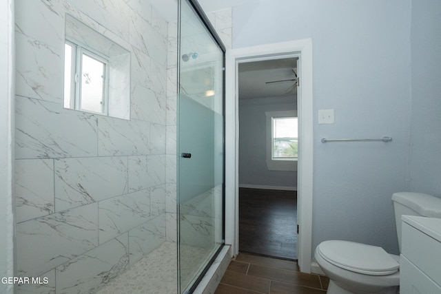 3411 Memphis Ave, El Paso, TX 79930 - full bath with a marble finish shower and wood finish floors