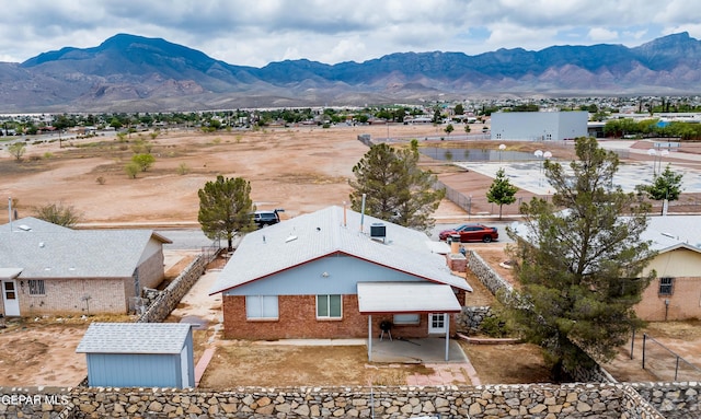 10712 Georgetown St, El Paso, TX 79924 - aerial view of property and surrounding area featuring mountains